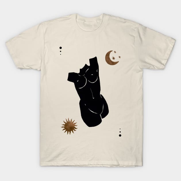 Astro Celestial Feminine Body T-Shirt by Suhu Tata